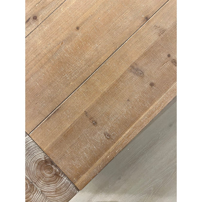Rustic Farmhouse Coffee Table | 49" Rectangular Living Room Center Table with Distressed Wood Finish
