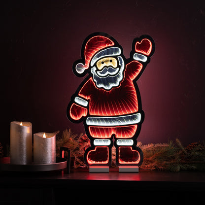 Waving Santa Ekko Light Display 22.5"H