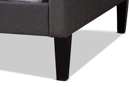 Baxton Studio Packer Modern and Contemporary Grey Fabric Upholstered Twin Size Sofa Daybed