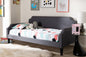 Baxton Studio Walden Modern and Contemporary Grey Fabric Upholstered Twin Size Sofa Daybed