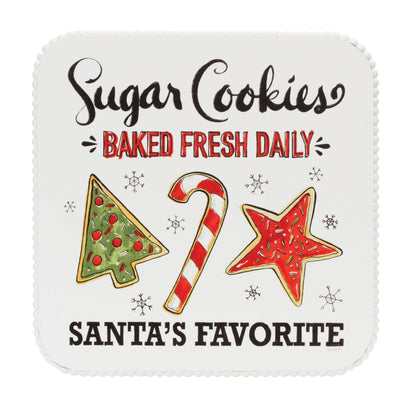 Santa's Favorite Cookie Plate Pedestal 14.25"D