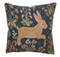Medieval Rabbit Running French Cushion