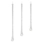 Clear Beaded Glass Icicle Drop Ornament (Set of 6)