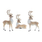 Glittered Holiday Deer Figurine (Set of 3)