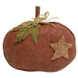 Stiffened Primitive Orange Pumpkin w/Star (Pack of 2)