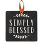 Simply Blessed Black Metal Cutout Plaque (Pack of 2)