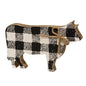 Black & White Buffalo Check Chunky Cow (Pack of 4)