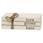 Love Grows Here Stacked Books (Pack of 2)