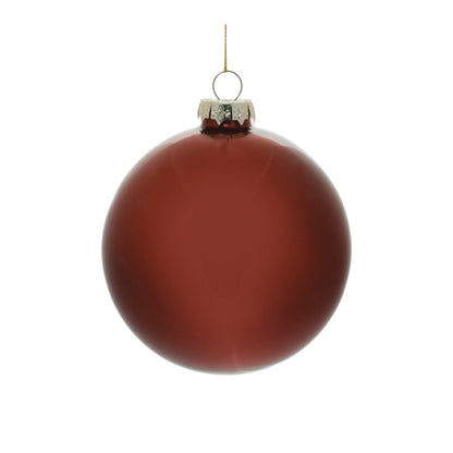 Red Glass Ball Ornament (Set of 6)