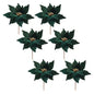 Forest Green Poinsettia Stem (Set of 6)