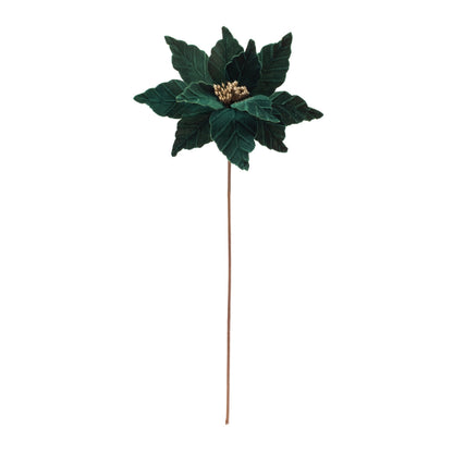 Forest Green Poinsettia Stem (Set of 6)