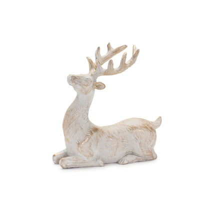 Brushed Gold Holiday Deer Figurine (Set of 6)