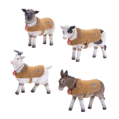 Farm Animals with Winter Coat (Set of 4)