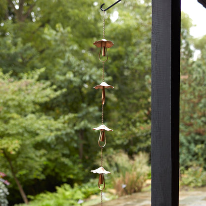 Mushroom Rain Chain 62"L
