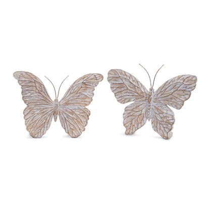 Carved Butterfly Shelf Sitter (Set of 4)
