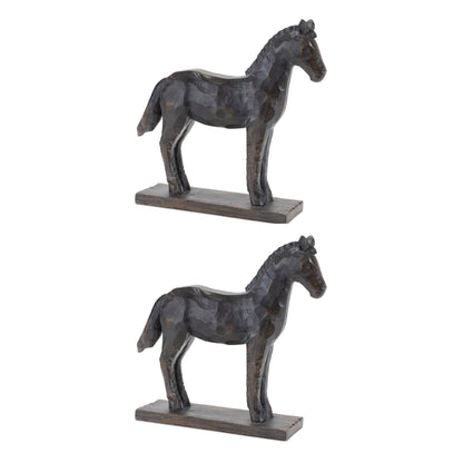 Standing Horse with Base (Set of 2)