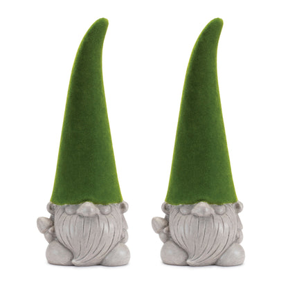 Mossy Terra Cotta Gnome Statue (Set of 2)