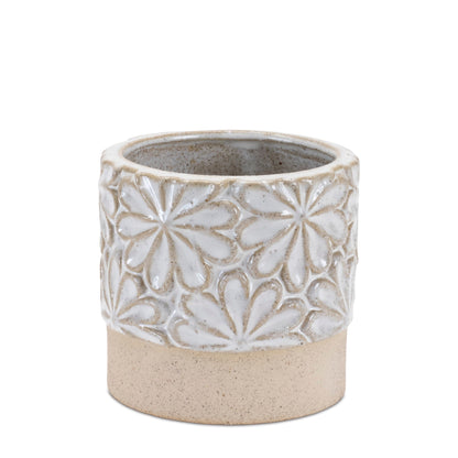 Ceramic Floral Planter (Set of 2)