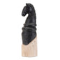 Mango Wood Knight Chess Piece Sculpture (Set of 2)