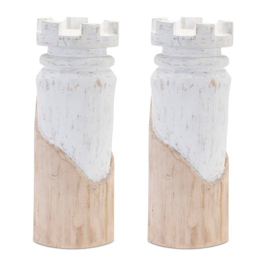 Mango Wood Chess Piece (Set of 2)