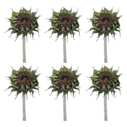 Brown Sunflower Stem (Set of 6)