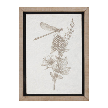 Framed Floral Insect Print (Set of 3)