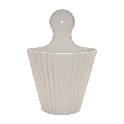 Ribbed Metal Wall Pocket (Set of 2)