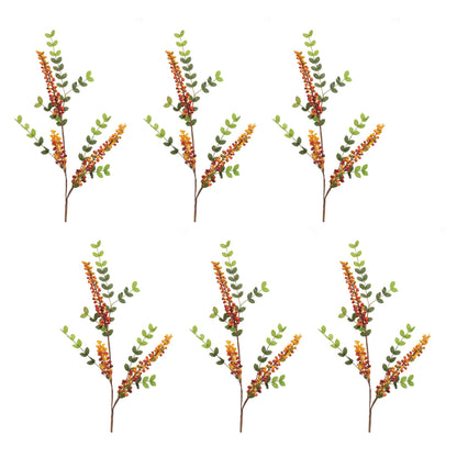 Orange Berry Foliage Spray (Set of 6)