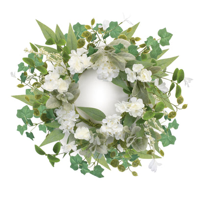 Mixed Floral and Foliage Candle Ring 17.5"D