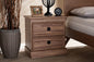 Baxton Studio Ryker Modern and Contemporary Oak Finished 2-Drawer Wood Nightstand
