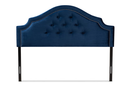 Baxton Studio Cora Modern and Contemporary Royal Blue Velvet Fabric Upholstered Full Size Headboard