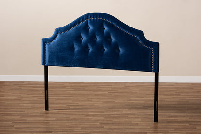 Baxton Studio Cora Modern and Contemporary Royal Blue Velvet Fabric Upholstered Full Size Headboard