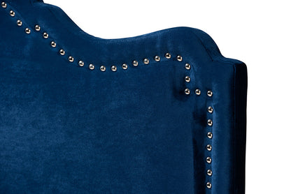 Baxton Studio Nadeen Modern and Contemporary Royal Blue Velvet Fabric Upholstered Queen Size Headboard