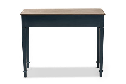 Baxton Studio Dauphine French Provincial Spruce Blue Accent Writing Desk