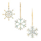 Jeweled Metal Snowflake Ornament (Set of 12)