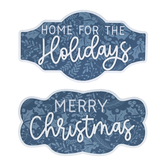 Wood Christmas Sentiment Sign (Set of 2)