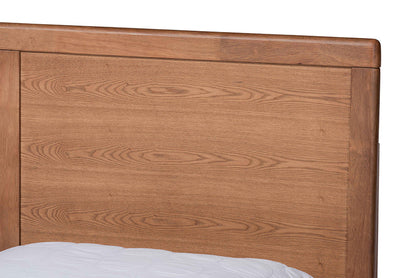 Baxton Studio Aras Modern and Contemporary Transitional Ash Walnut Brown Finished Wood Full Size 3-Drawer Platform Storage Bed