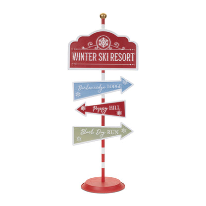 Dog Ski Resort Sign 33.5"H