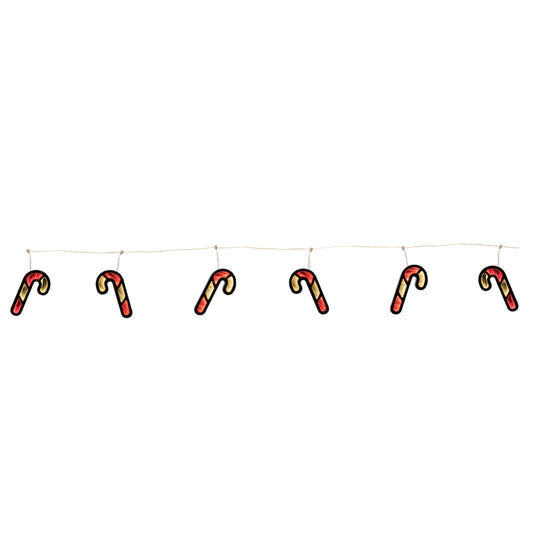 Candy Cane Ekkolight Garland 68"L