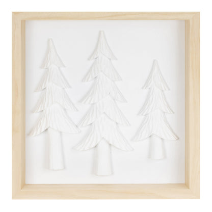 Framed Holiday Deer and Tree Artwork (Set of 2)