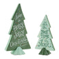 Ceramic Christmas Sentiment Pine Tree (Set of 4)