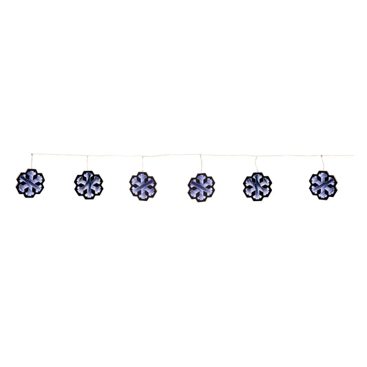 Snowflake Ekkolight Garland 68"L