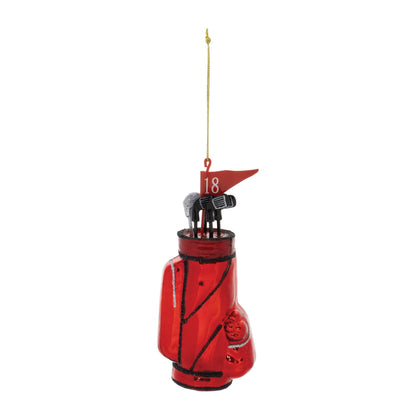 Glass Golf Bag Ornament (Set of 12)