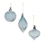 Iridescent Swirl Glass Ornament (Set of 12)