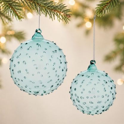 Hobnail Glass Ball Ornament (Set of 12)