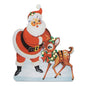 Nostalgic Santa with Deer LED Display 24"H