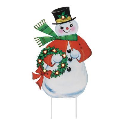 Nostalgic Snowman LED Display 24"H