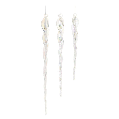Glass Icicle Ornament (Set of 18)