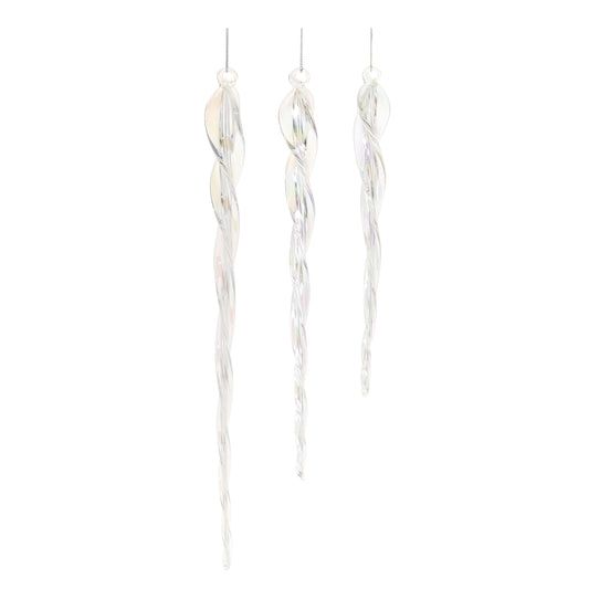 Glass Icicle Ornament (Set of 18)