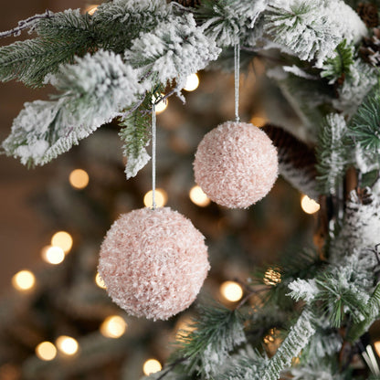 Furry Ball Ornament (Set of 4)